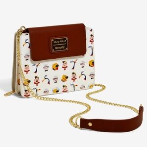 Disney Loungefly Pixar Up Leather Crossbody Bag/Purse Kevin, Doug, Russel 8x6x3"